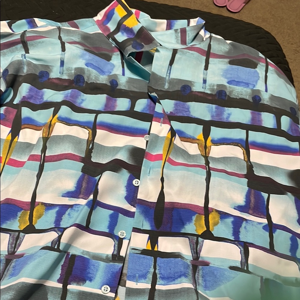 Multicolor Abstract Men's Shirt